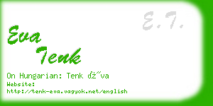 eva tenk business card